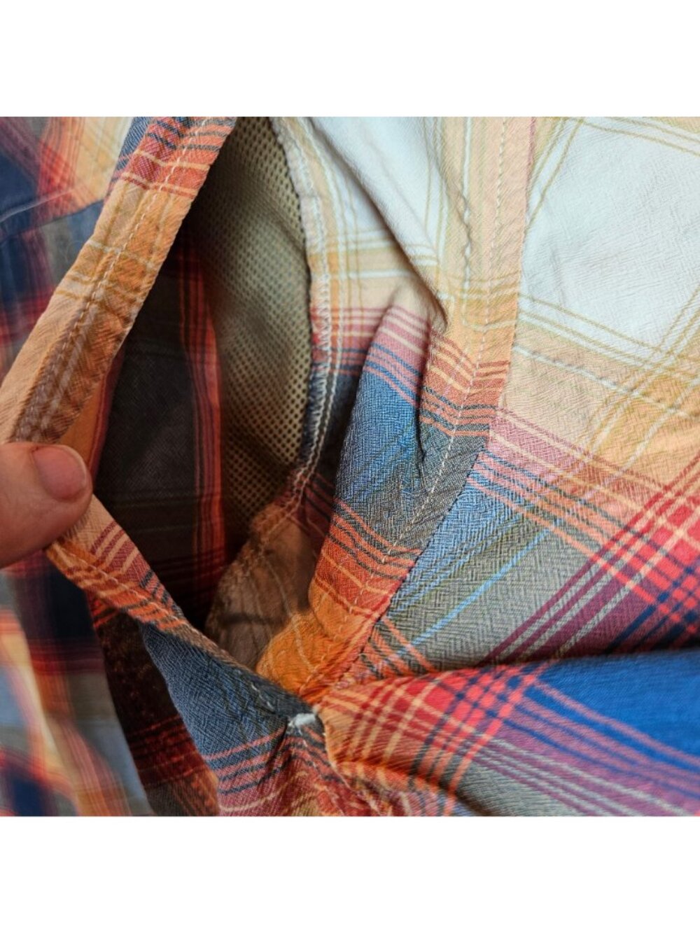 Ascend Plaid Short Sleeve Button Shirt Vented Mens L Breathable office outdoor - Picture 3 of 14